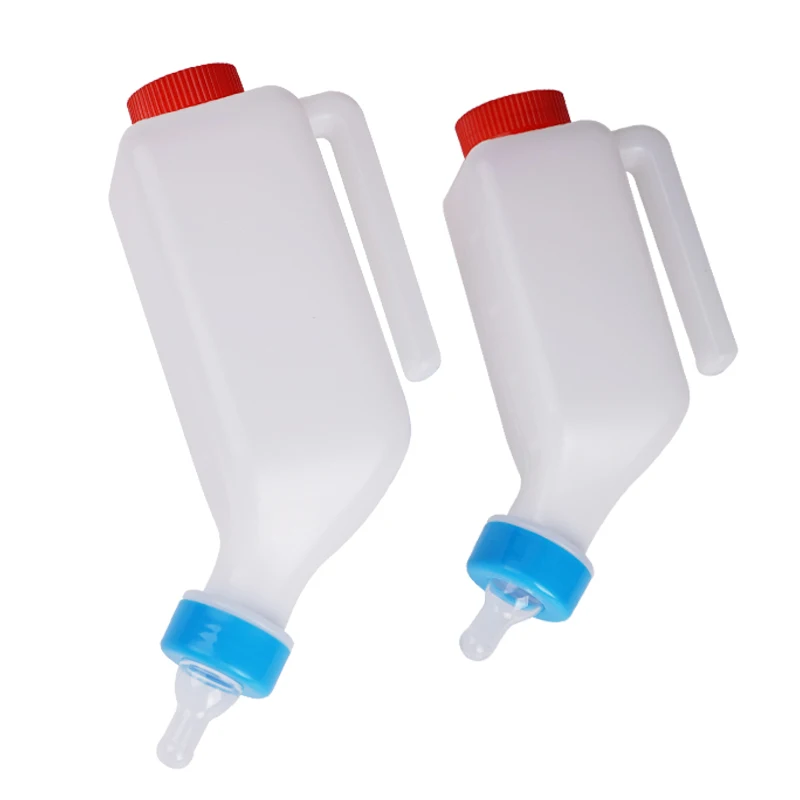 Biberón de leche de cordero, biberón de alimentación para animales pequeños, biberones de lactancia con tetina suave, biberón de cabra, biberón alimentador de cordero colgante - imagen 2