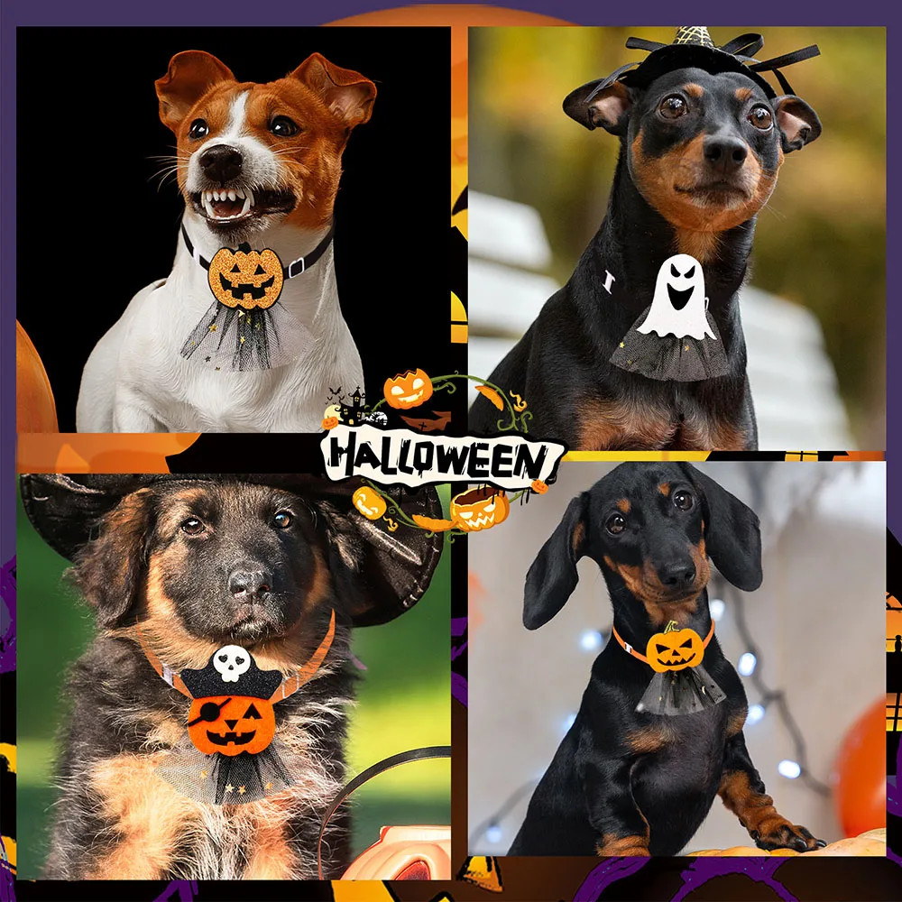 50 Uds pajarita para perro para Halloween calavera encaje perro PEQUEÑO pajaritas para gatos Collar para perros accesorios para mascotas para perros pequeños - imagen 3
