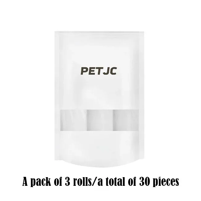 PETJC-bolsa de basura especial automática para baño de gatos, accesorios para colchas, un paquete de tres rollos, suministros de limpieza para mascotas - imagen 4