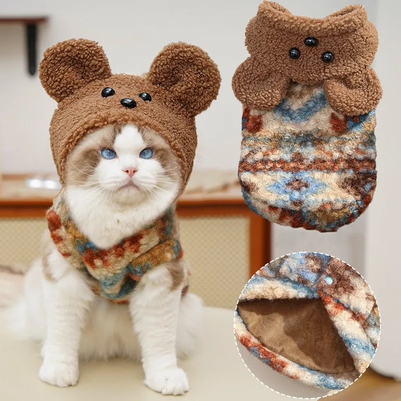 Abrigo de invierno con capucha para perros pequeños
