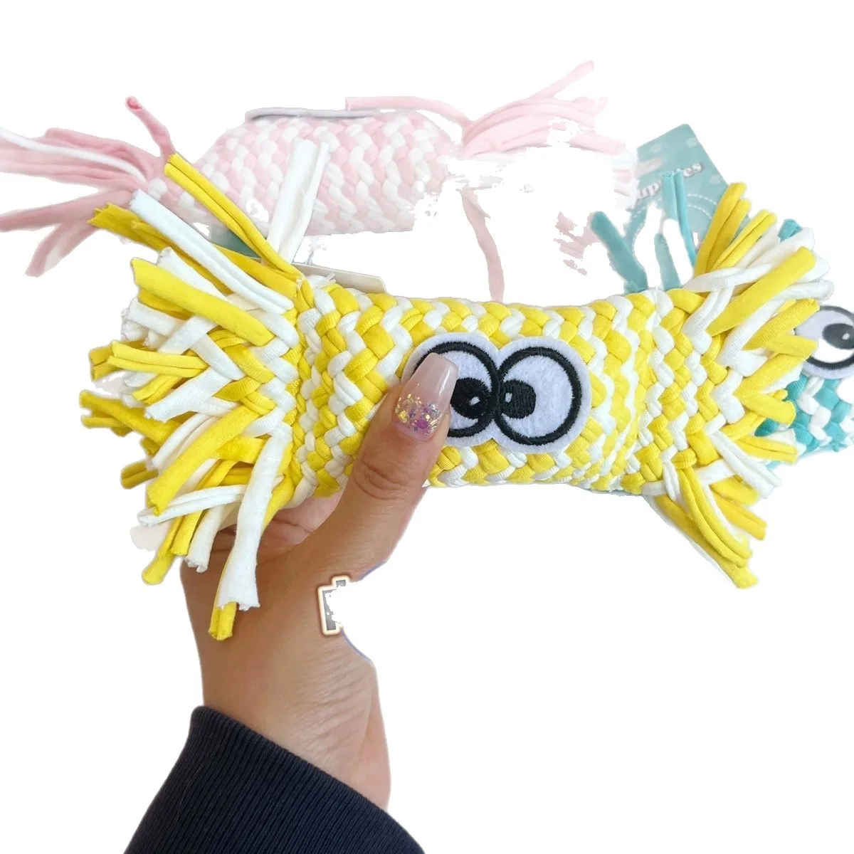 Juguete para perros, Molar para mascotas, nudo de cuerda de algodón resistente a mordeduras para perros pequeños, cachorros, alivia los dientes de limpieza rellenos, juguetes para masticar mascotas - imagen 5