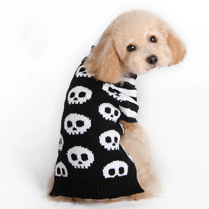 Ropa de Halloween para perros, disfraz de perro, suéter para mascotas, Chihuahua, Bulldog Francés, perro, gato, cachorro, ropa de lujo para mascotas, Otoño e Invierno - imagen 4