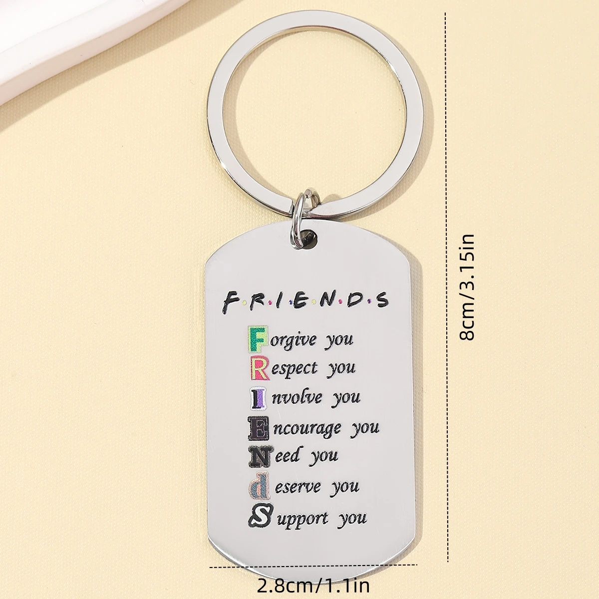 LLavero de acero inoxidable de colores, el mejor regalo para amigos y novias, para cumpleaños y regalos diarios, 1 ud. - imagen 4