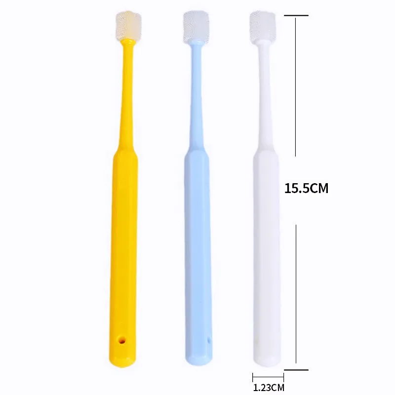 Cepillo de dientes para perros, cuidado bucal, cepillos de dientes para mascotas, cepillo de dientes para perros de 360 grados, pelo suave, cepillo de dientes de cabeza pequeña para limpieza de dientes de perros - imagen 5