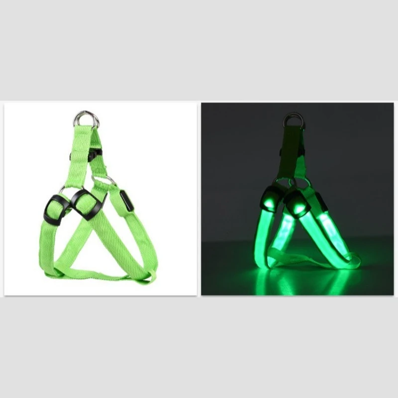 Arnés LED para perros, arnés reflectante ajustable para perros, luz nocturna, chaleco brillante de seguridad para perros, banda elástica para correr de alta visibilidad - imagen 2