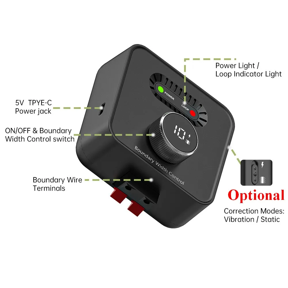 Collar de valla eléctrica para perros, sistema electrónico de contención de mascotas, valla con cable en el suelo, collares de choque recargables impermeables para perros - imagen 2