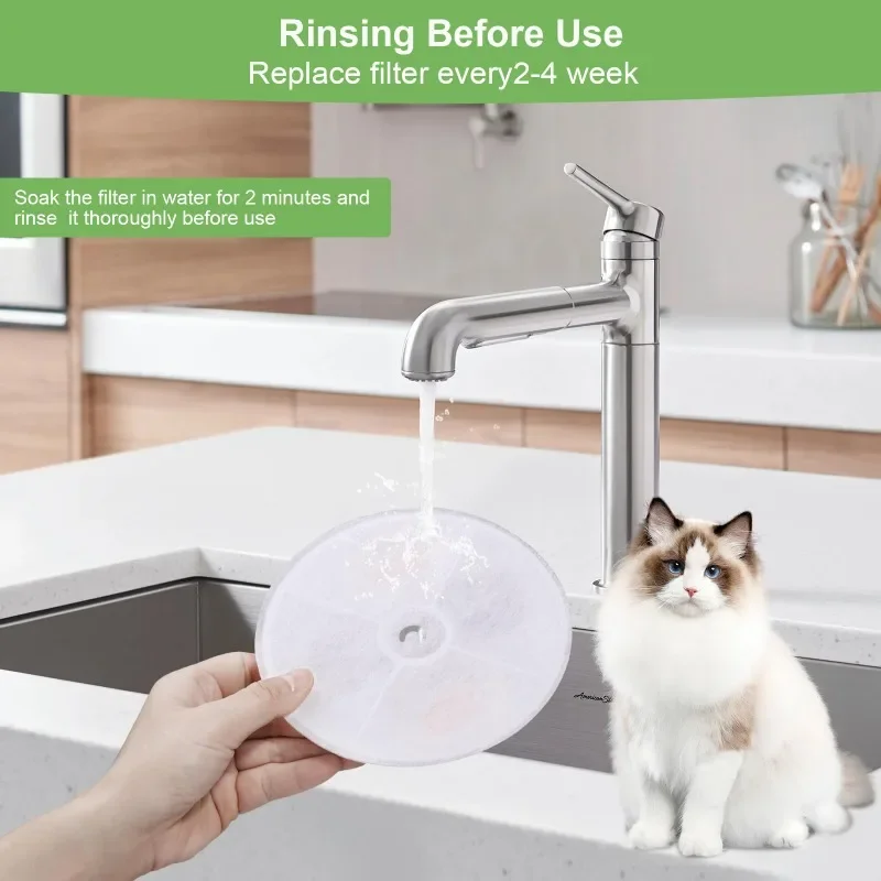 Unidades de filtro mejoradas 3.0 para fuentes de agua para mascotas E versweet 2S/3/3 Pro,E versweet Solo/Solo SE, filtros de repuesto (5 piezas) - imagen 4