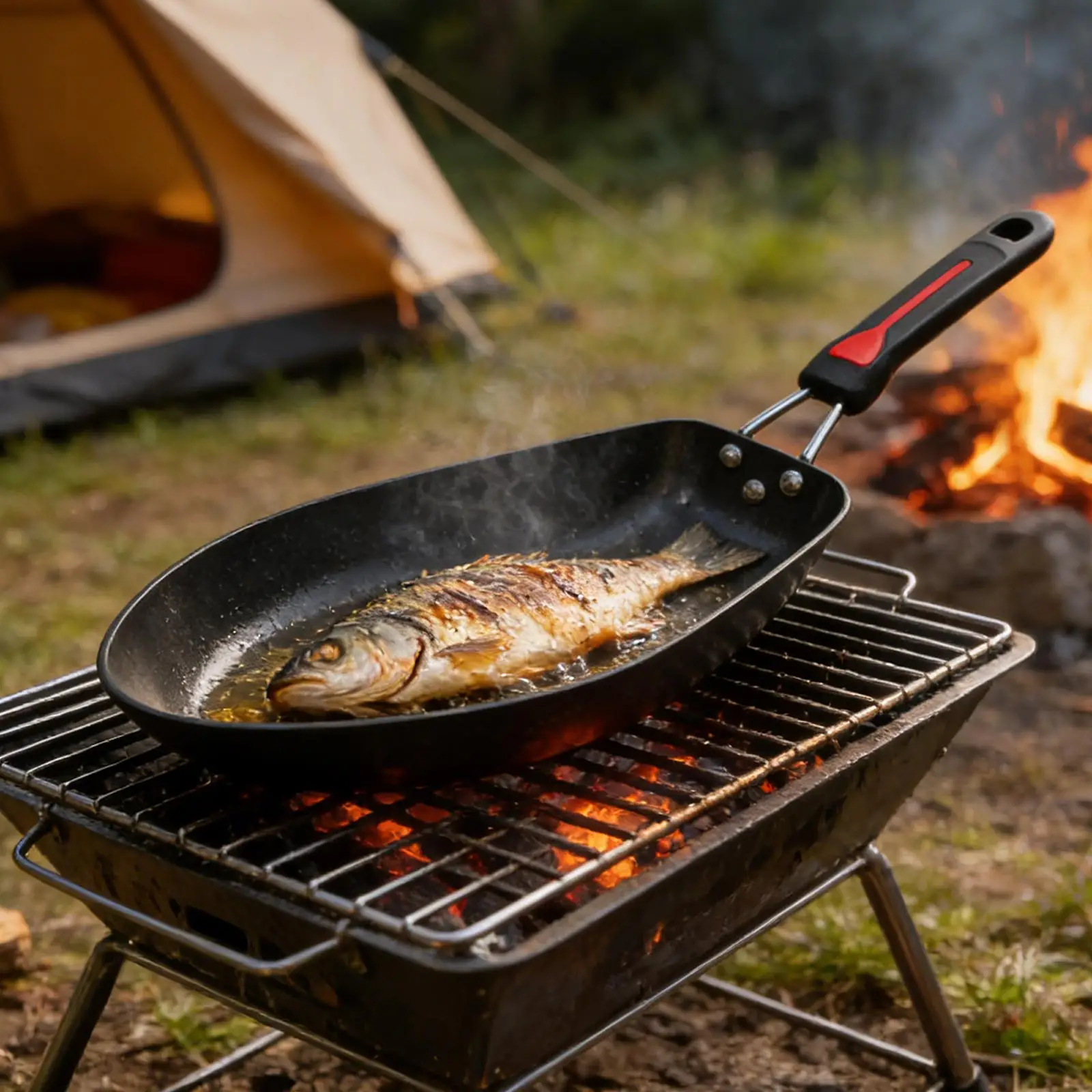 Sartén antiadherente para gatos – Pescado en casa o aire libre - imagen 5