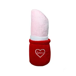 Juguete interactivo de peluche con forma de lápiz labial para perros, juguete para masticar para cachorros, perros pequeños y medianos, suministros para mascotas
