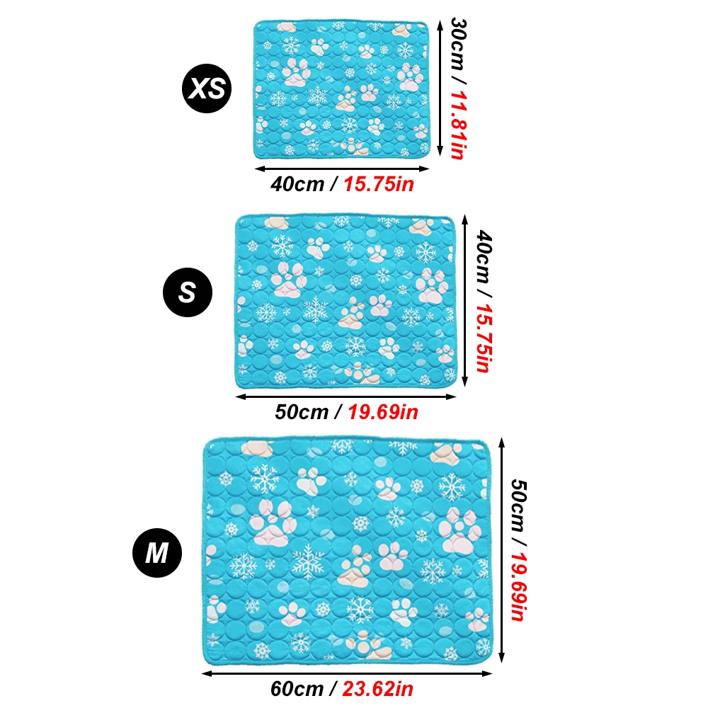 Almohadilla refrescante transpirable con estampado de dibujos animados para mascotas, estera antideslizante plegable de verano, sofá, colchón para mascotas, perros pequeños, gatos, cama, perrera, asiento de coche - imagen 3