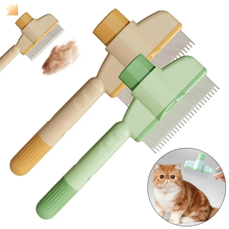 1 Uds. Cepillo de masaje para el cuidado de gatos, peine para mascotas, cepillo profesional para quitar el pelo de mascotas con nudo abierto, peine duradero para gatitos, accesorios para mascotas