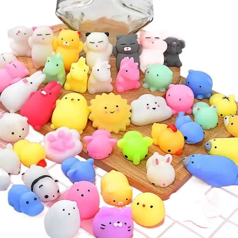 10 Uds. De juguetes blandos Mochi para mascotas, diseño de animales Kawaii, Ideal para masticar perros/gatos, alivio del estrés, recuerdos perfectos para fiesta de mascotas, regalo de cumpleaños - imagen 3
