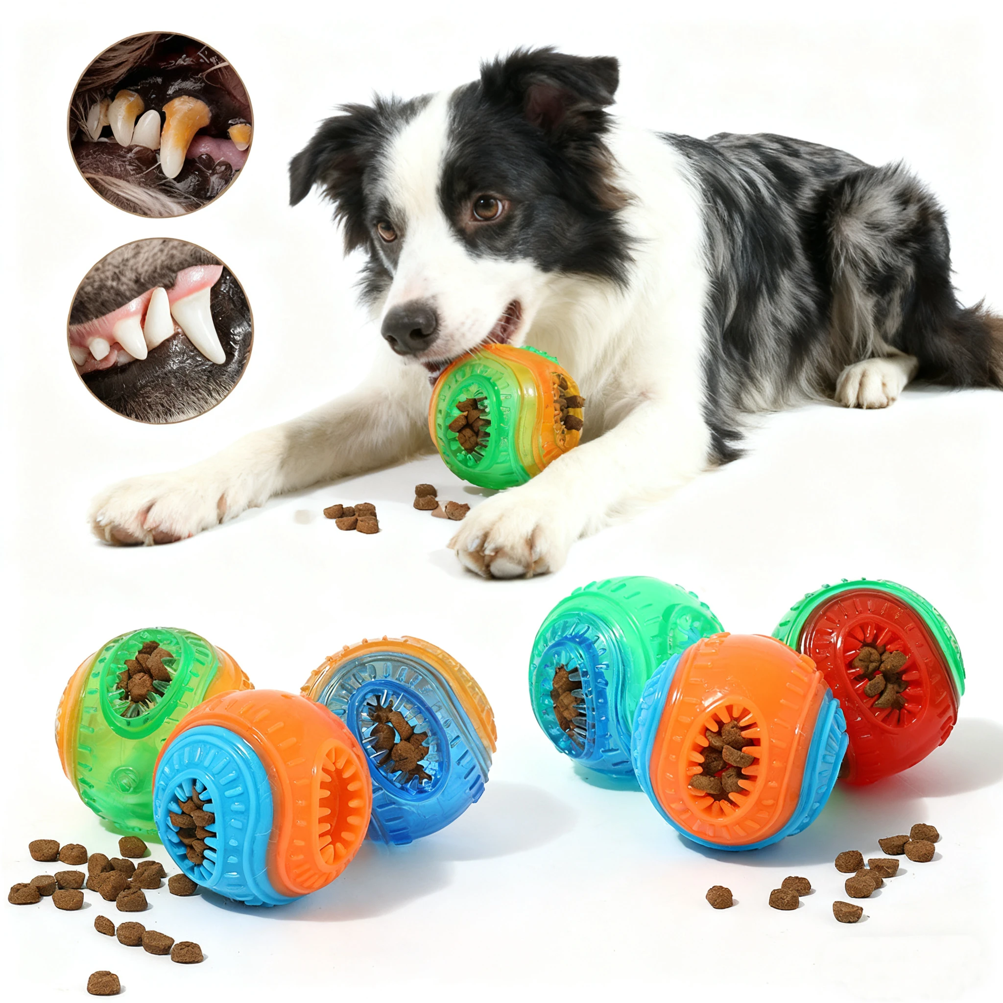 Perro mascota cachorro juguetes para masticar chirriantes sonido Natural ocultar comida goma al aire libre jugar perros pequeños y grandes pelota divertida para accesorios para perros
