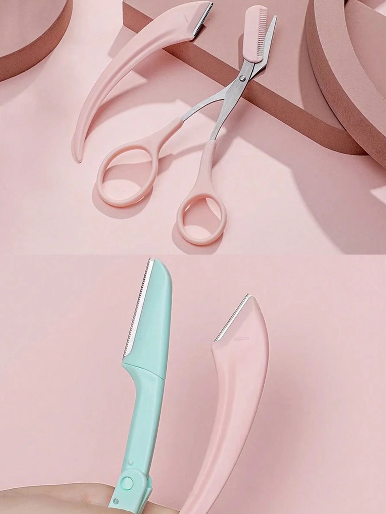 Afeitador plegable para cejas con recortador - uso facil seguro rapido - imagen 2