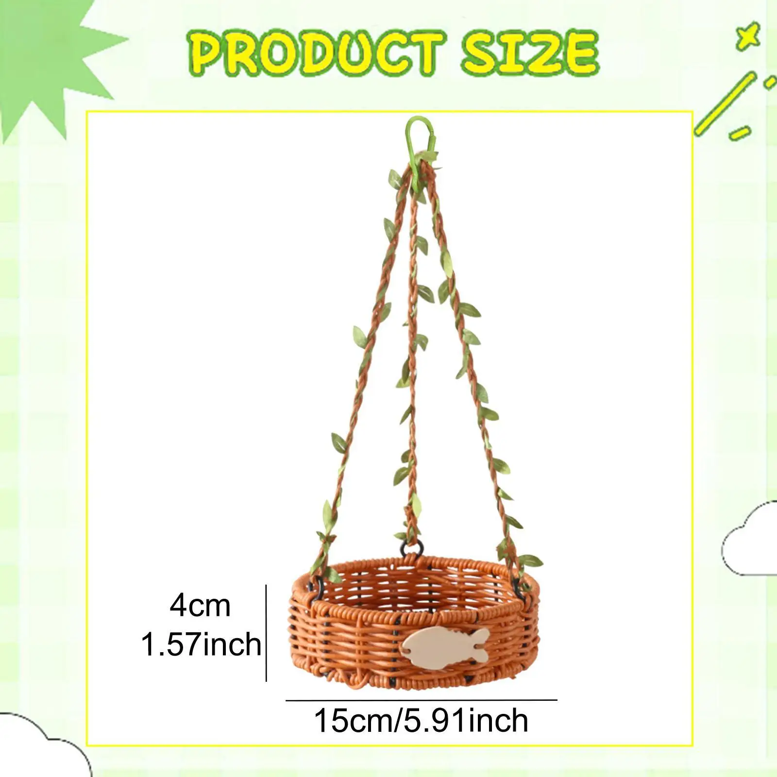 Bird House Inside Cage Decorative Bird Nest for Lovebirds Bluebird Cockatiel