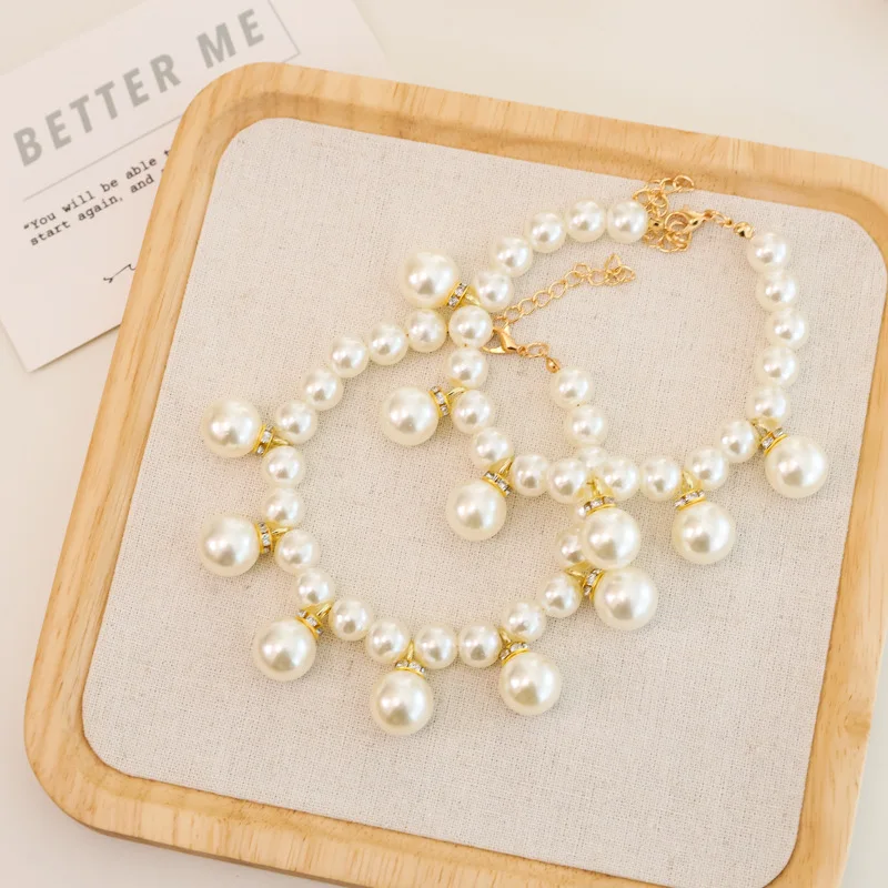 Collar de perlas para primavera/verano para mascotas, Collar para gato/perro, decoración bonita para otoño/invierno, colgante silencioso, accesorios ajustables para perros - imagen 2