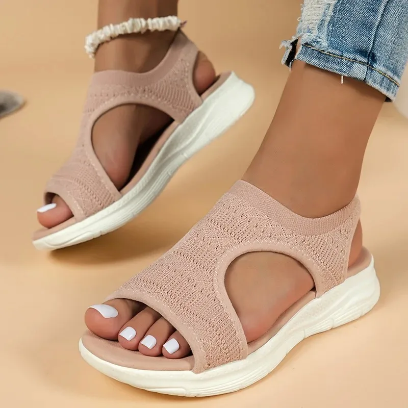 Sandalias de verano con plataforma de malla - Cómodas - imagen 2