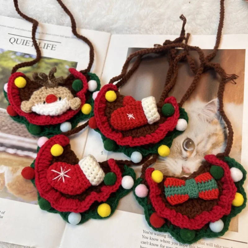 Toalla triangular para perro y gato, pañuelos clásicos de Navidad, Navidad, Acción de Gracias, bufanda para mascotas, baberos, pañuelo para vacaciones, Decoración de cumpleaños