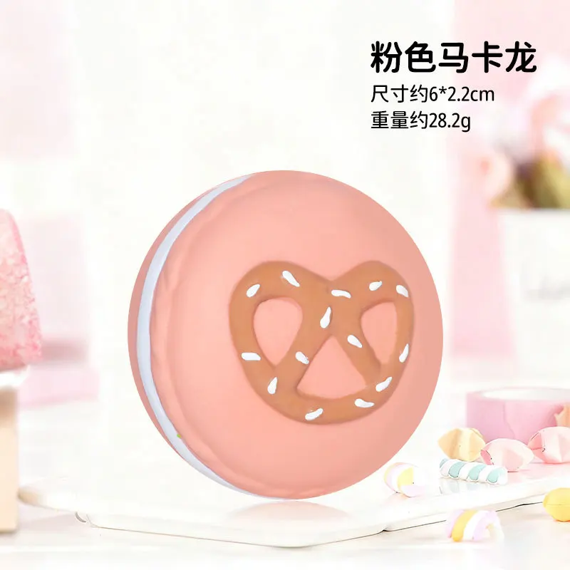 Juguete látex con sonido para cachorros de perro forma galleta macarrón - imagen 4