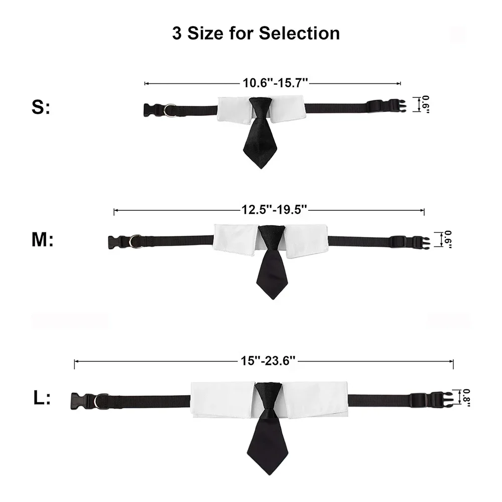 Corbata Formal para perro y gato, pajarita para esmoquin, Collar negro y rojo para perro y gato, accesorios para mascotas, regalos para bodas, vacaciones y fiestas - imagen 2