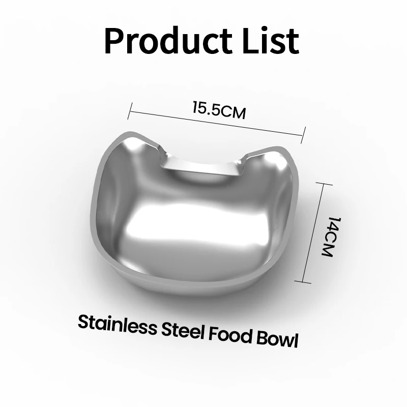 ROJECO Stainless Stee Feeder Bowl Only For 3L Automatic Pet Feeder With Camera Without Feeder Bowl For Cat Dog Pets Aaccessories - imagen 5