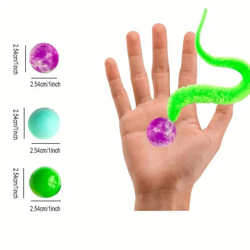 Juguete interactivo para gato: pelota rebote y gusano elástico - imagen 3