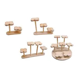 Mini estante de madera rústica para plantas y objetos - gatos y perros