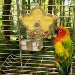 Rueda floral para loro – Juguete de forrajeo colgante para jaula