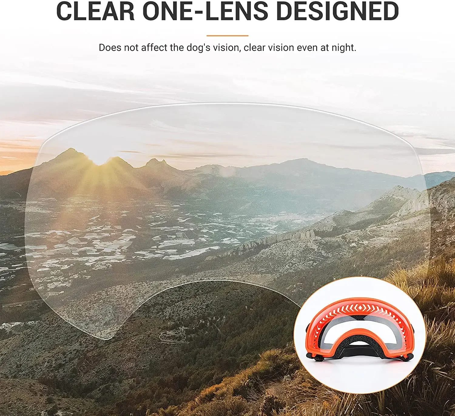 ATUBAN-gafas de sol para perro de raza grande, para perros grandes lentes transparentes, protección ocular para perros medianos, protección UV para exteriores - imagen 2