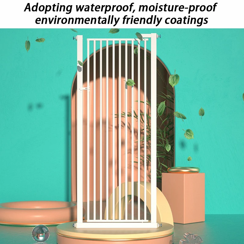 Barrera de valla para gatos de interior de 150CM de alto, vallas antisalto para Escape de gatos, puerta de aislamiento, contenimiento para gatos, suministros para mascotas de acero al carbono - imagen 5