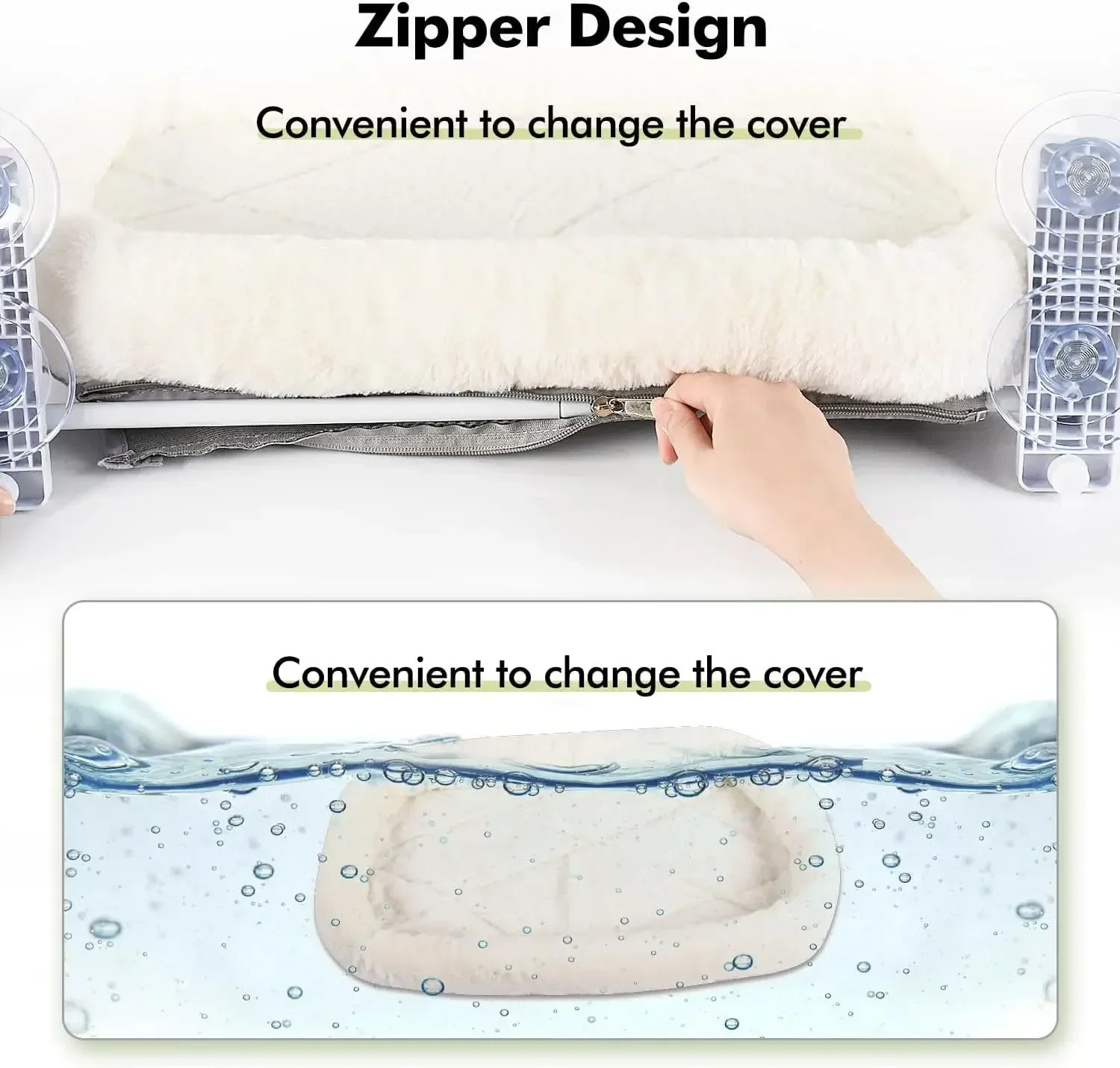 OUZEY hamaca para gatos, cama colgante desmontable portátil para gatos, cómodo asiento para el sol para mascotas, marco de escalada suave y cálido para gatos - imagen 4