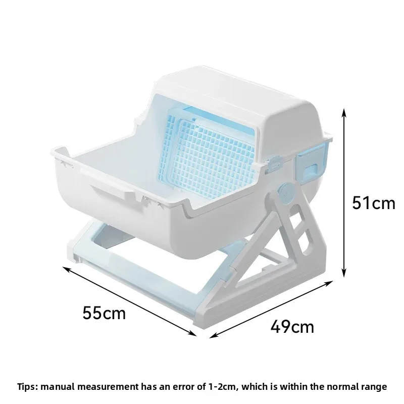 Caja de arena automática grande para gatos – Bandeja sanitaria semiserrada