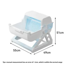 Caja de arena automática grande para gatos – Bandeja sanitaria semiserrada