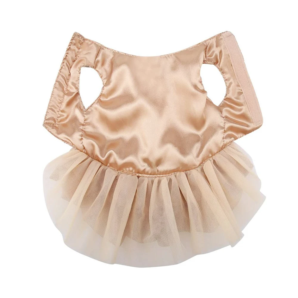 Vestido de novia de encaje para perros, vestidos de princesa para perros pequeños, falda tutú para cachorros, suministros de disfraces para fiesta de cumpleaños para mascotas para primavera y verano - imagen 4