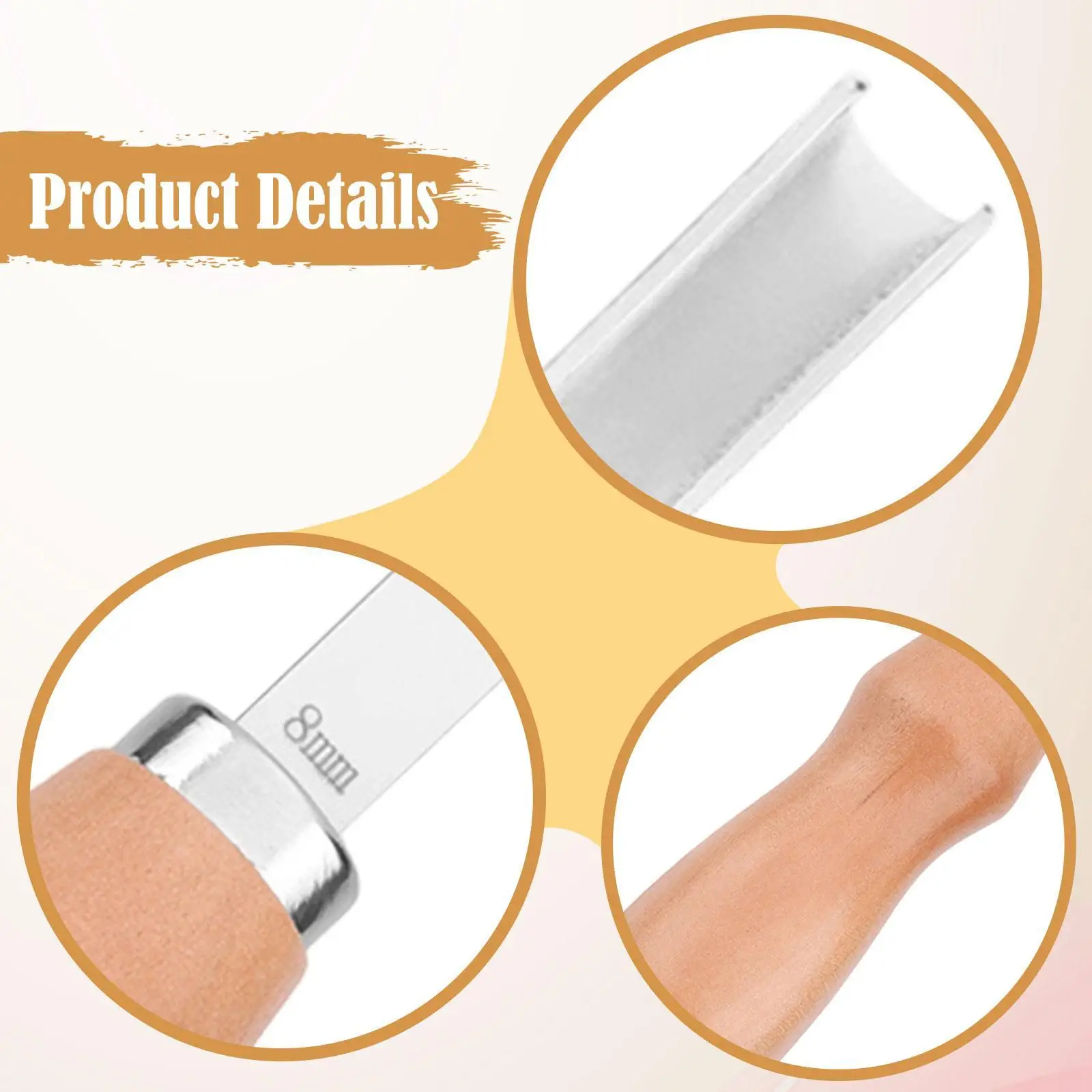 Edge Skiving Beveler with Ergonomic Handle for Leather Thinning Cutting