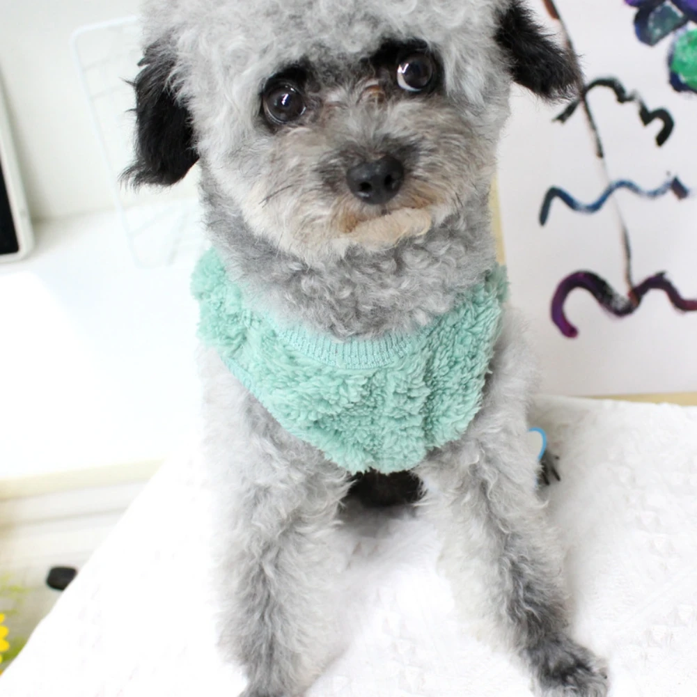 Ropa de invierno para perros pequeños, suéter cálido de lana para cachorros, abrigo para perros para clima frío, Sudadera de felpa para perros, ropa para gatos - imagen 3