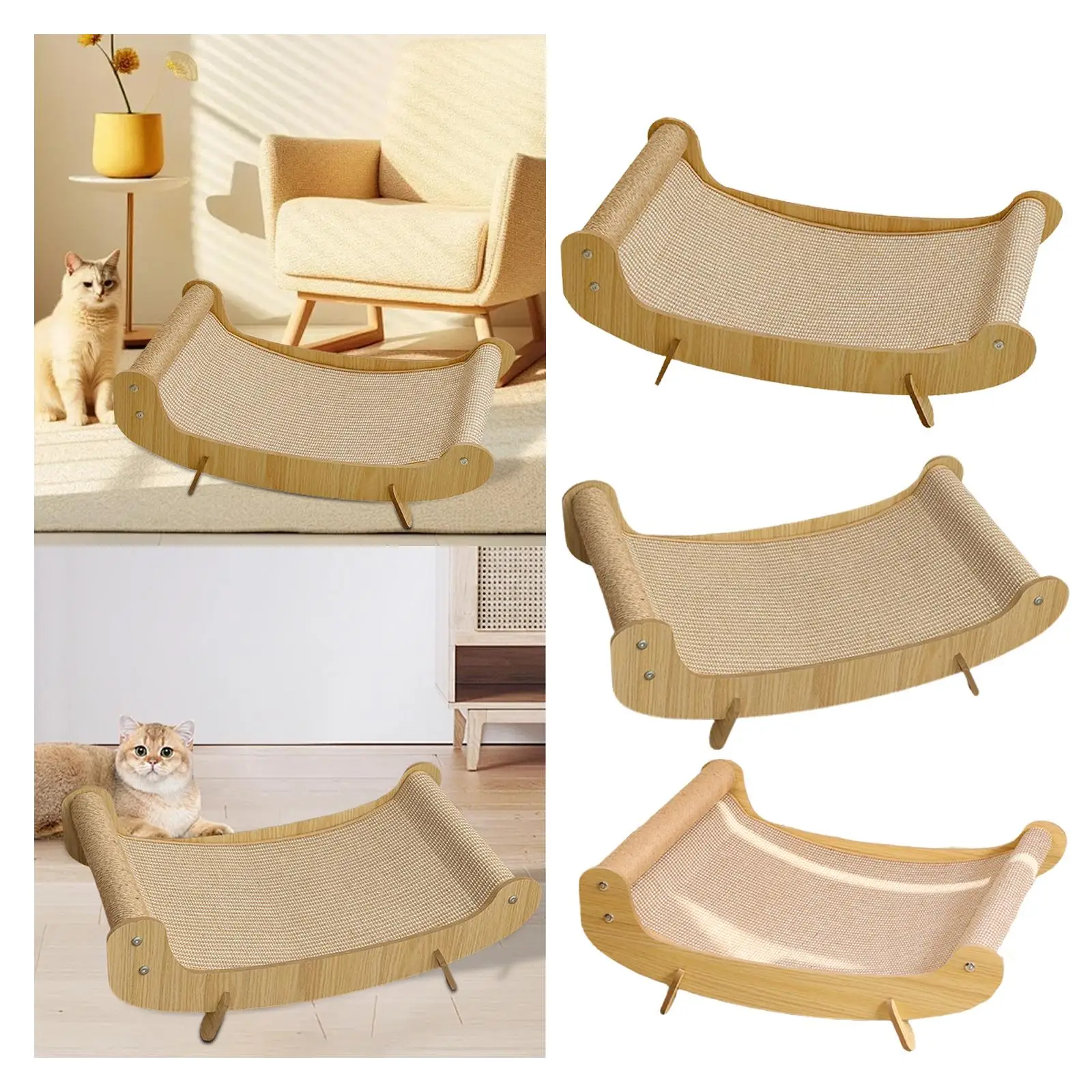 Cat Scratcher Pad Scratching Lounge Bed Pet Lounger Training Toy for Cats to Grind Paws