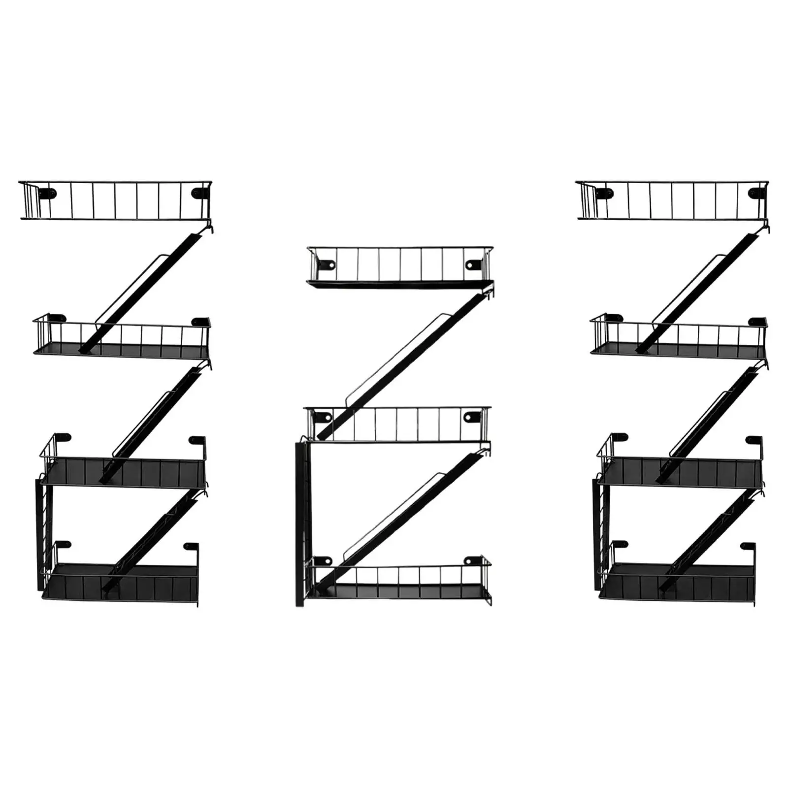 Estante de pared de Escape de fuego, artículos diversos modernos, arte del hierro, escalera, estante decorativo, estante flotante de pared, organizador, cocina, oficina, baño - imagen 2