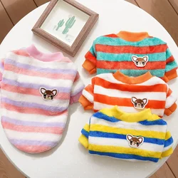 Ropa de invierno gruesa bordada para perros pequeños, medianos y gatos