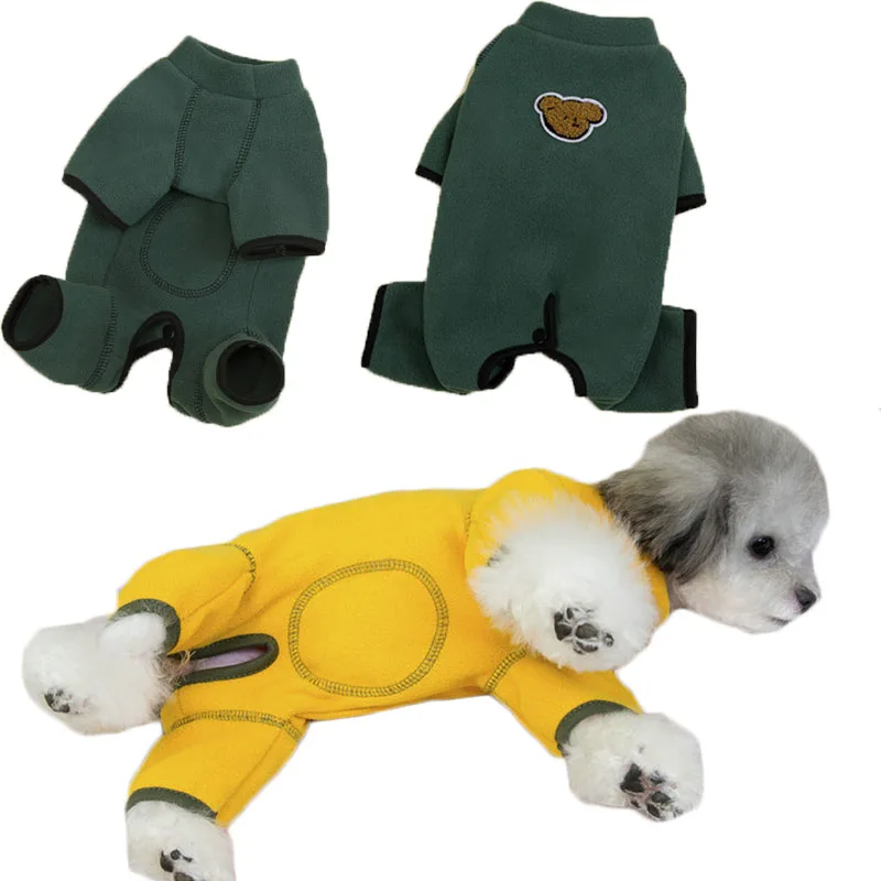 Ropa cálida para perros, disfraces envueltos en el vientre para perros, mono, traje para perros pequeños, monos para cachorros Shih Tzu Chihuahua, chándal XS