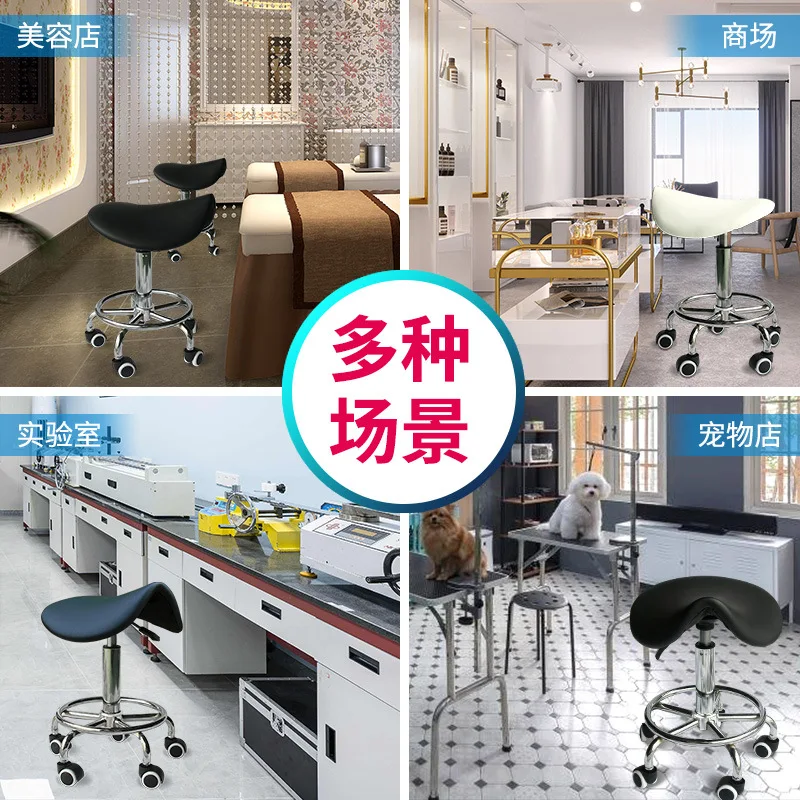 Silla de aseo para mascotas, elevador giratorio, taburete de sillín para barbería, tienda de mascotas, silla para recortar el pelo, hogar - imagen 3