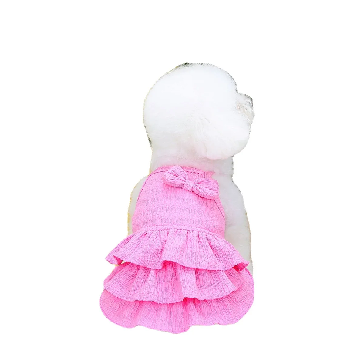 Falda de pastel multicapa para mascotas, ropa de Primavera/Verano, falda fina para perro, Bichon Frise, perro pequeño, gato, vestido de Color caramelo, ropa para perros - imagen 5