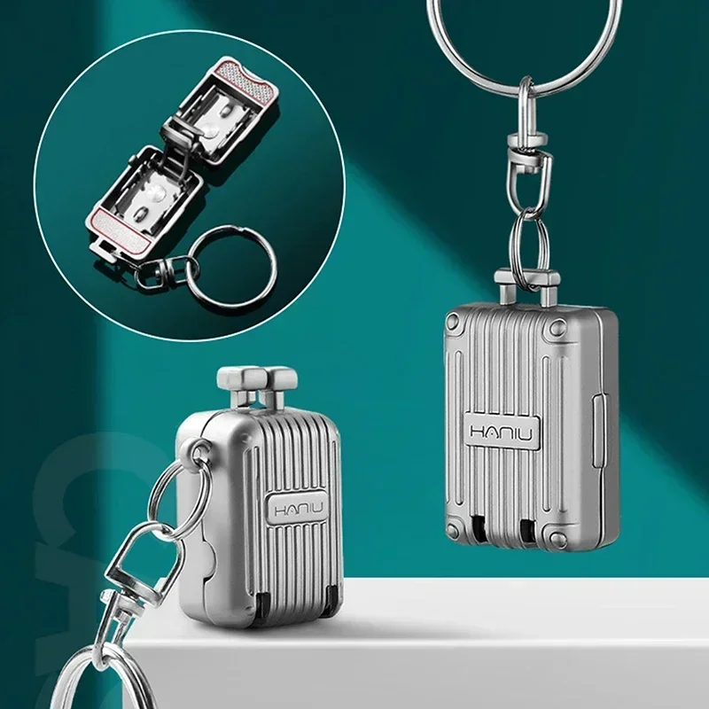 Exquisito llavero de equipaje, cortador de uñas plegable, cortaúñas de acero inoxidable, cortauñas giratorio para manicura de uñas de los pies - imagen 2