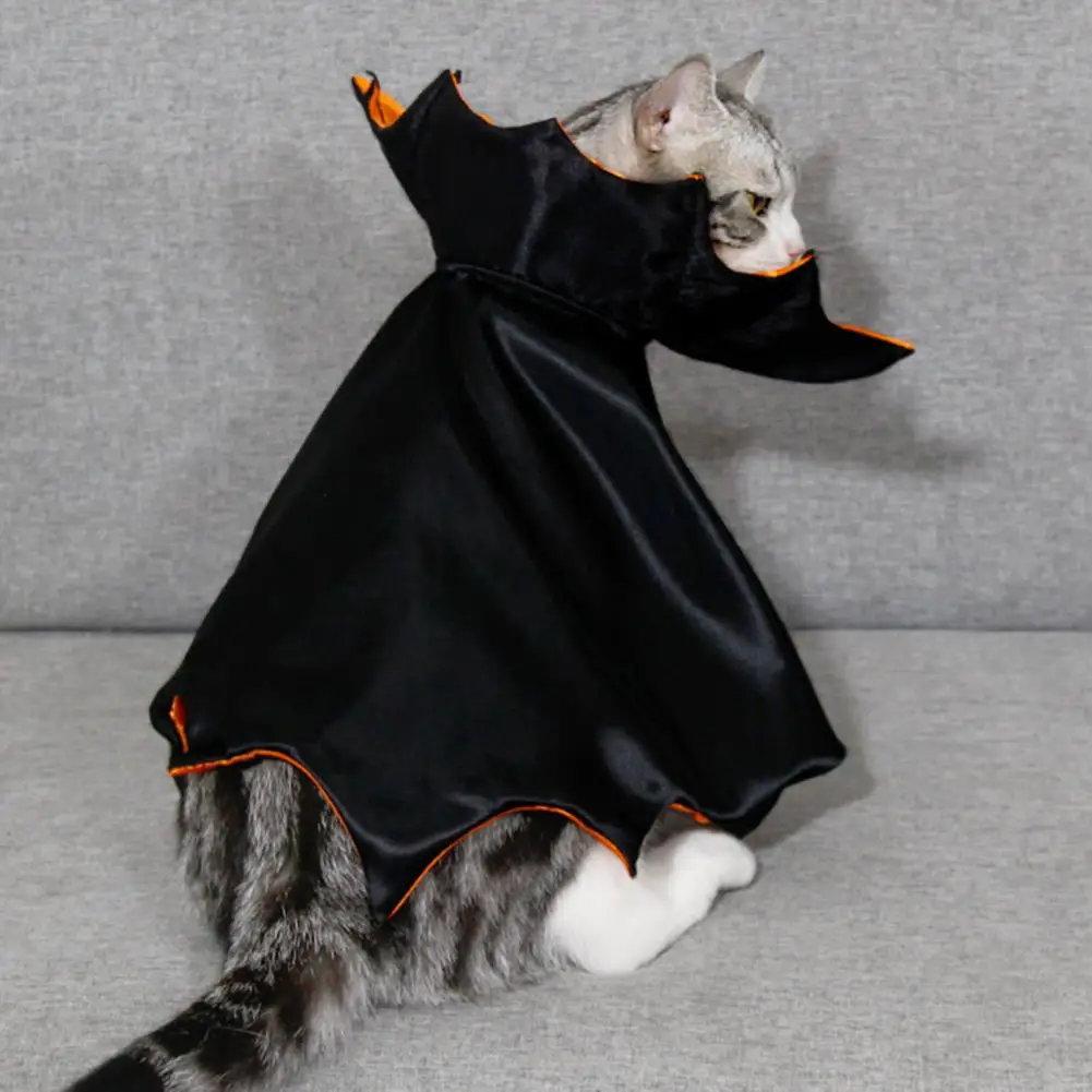 Capa de Halloween para mascotas, disfraz ajustable con alas de murciélago para perros y gatos, disfraz espeluznante para fiesta de Halloween, disfraz para cachorros y gatitos, ropa para mascotas - imagen 3