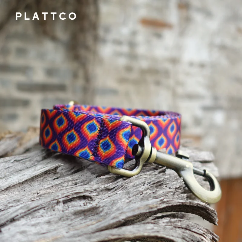 Fabricantes de PLATTCO, mascota de transferencia de calor colorida personalizada con hebilla de cadena P de Metal, correa, gema de arcoíris PDC362 - imagen 5