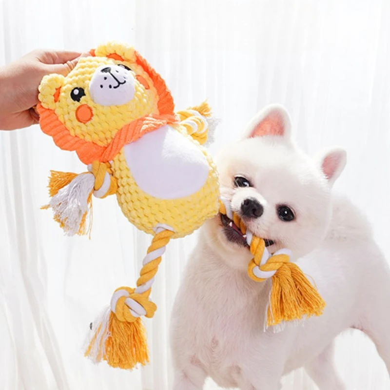 Juguetes chirriantes de peluche para mascotas, suministros interactivos para perros, forro polar interior para cachorros, juguete para rechinar los dientes resistente al masticable, productos de juego para perros - imagen 2