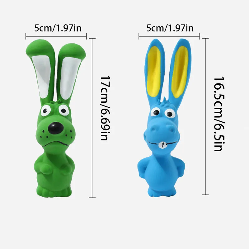 Recién llegado, juguete para masticar para perros chirriantes, limpieza de dientes molares duradera, suministros interactivos para mascotas para cachorros, perros pequeños y medianos - imagen 5