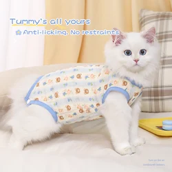 Body postoperatorio para gata – Protector anti lamido después de esterilización