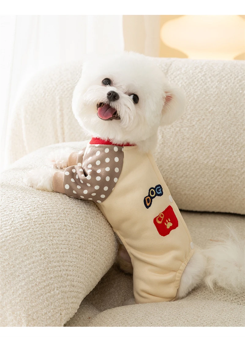 Monos de invierno para perros y gatos pequeños con dibujos animados - imagen 5