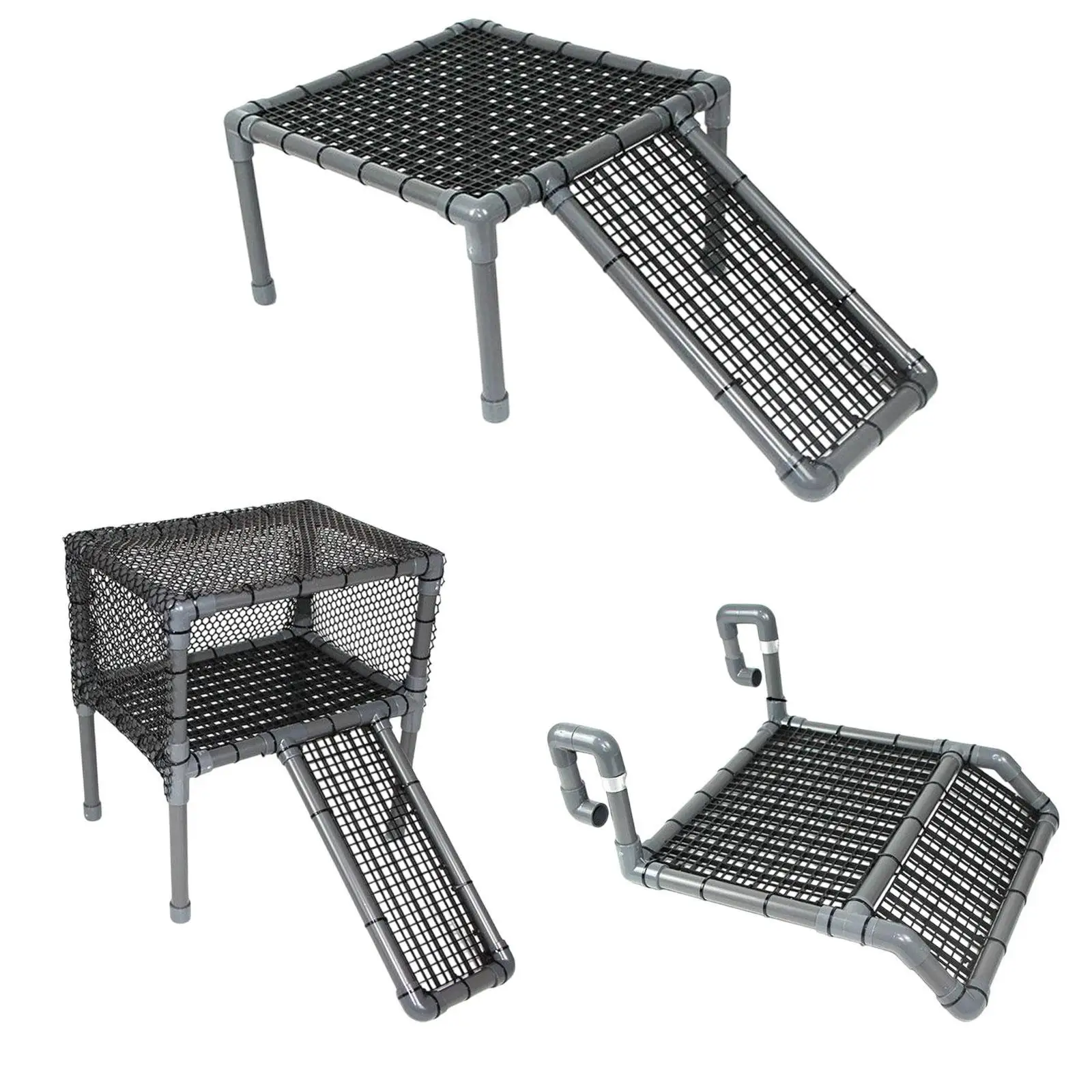 Plataforma para tomar el sol de tortuga, escalera para tanque de reptiles, estante de escalada, rampa para tortugas, Newts, anfibios, dragón barbudo - imagen 2